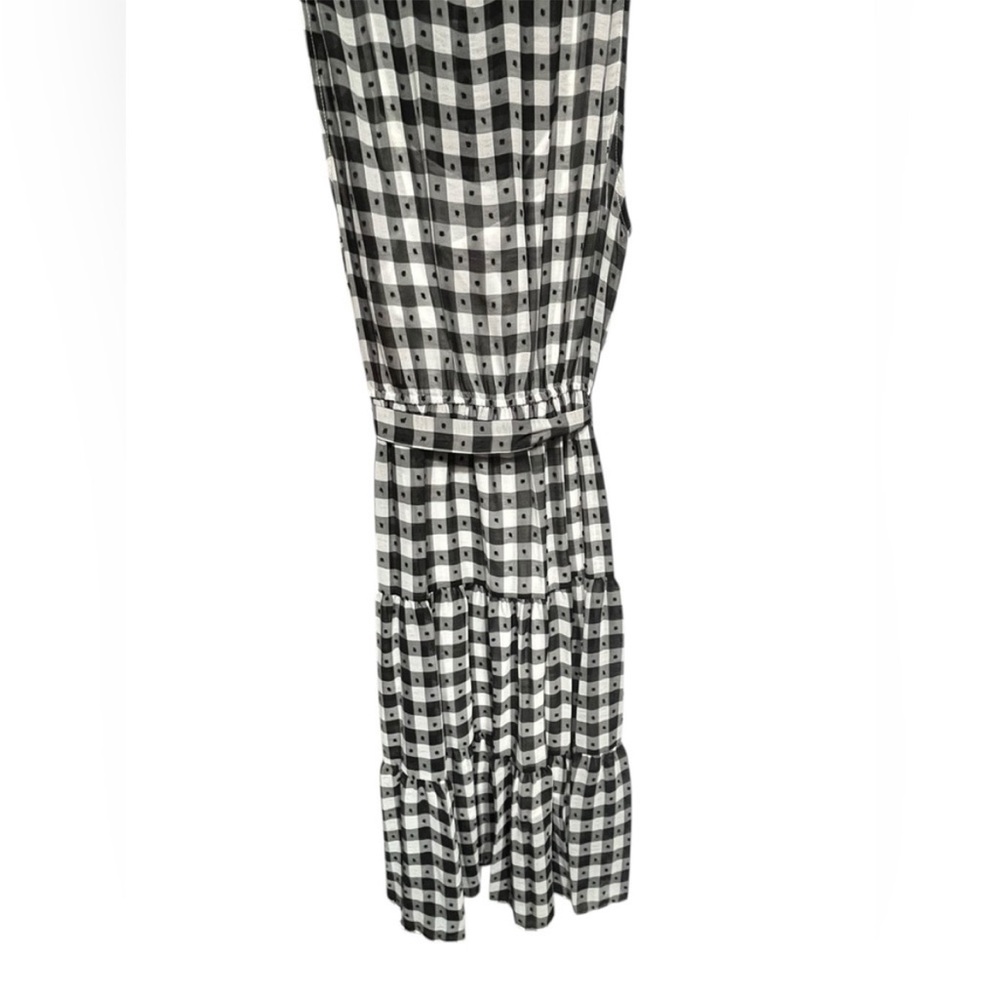NWT Nanette Lepore Gingham Black and White Collared Shirt Dress - Size 4 - Picture 8 of 12